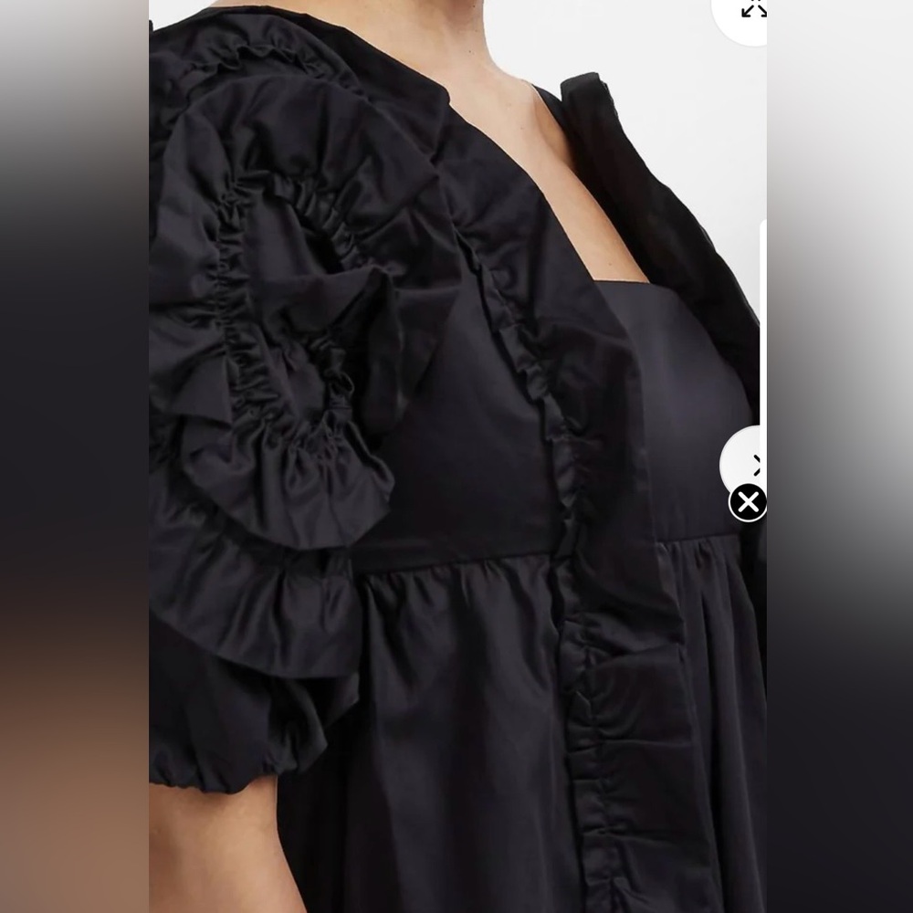 FARM Rio Black Ruffle Mini Dress small NWT - Picture 4 of 10